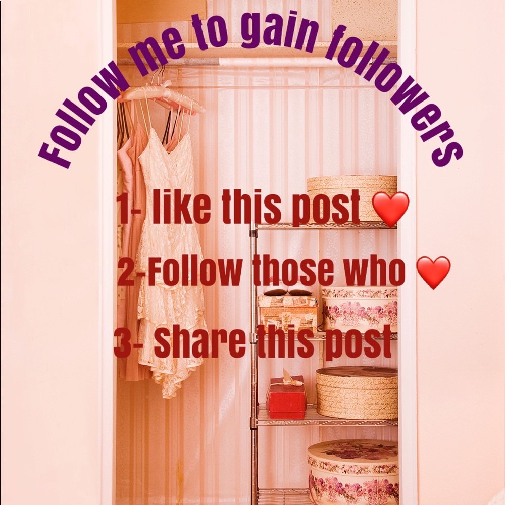 Follow- like- share - let’s gain followers!